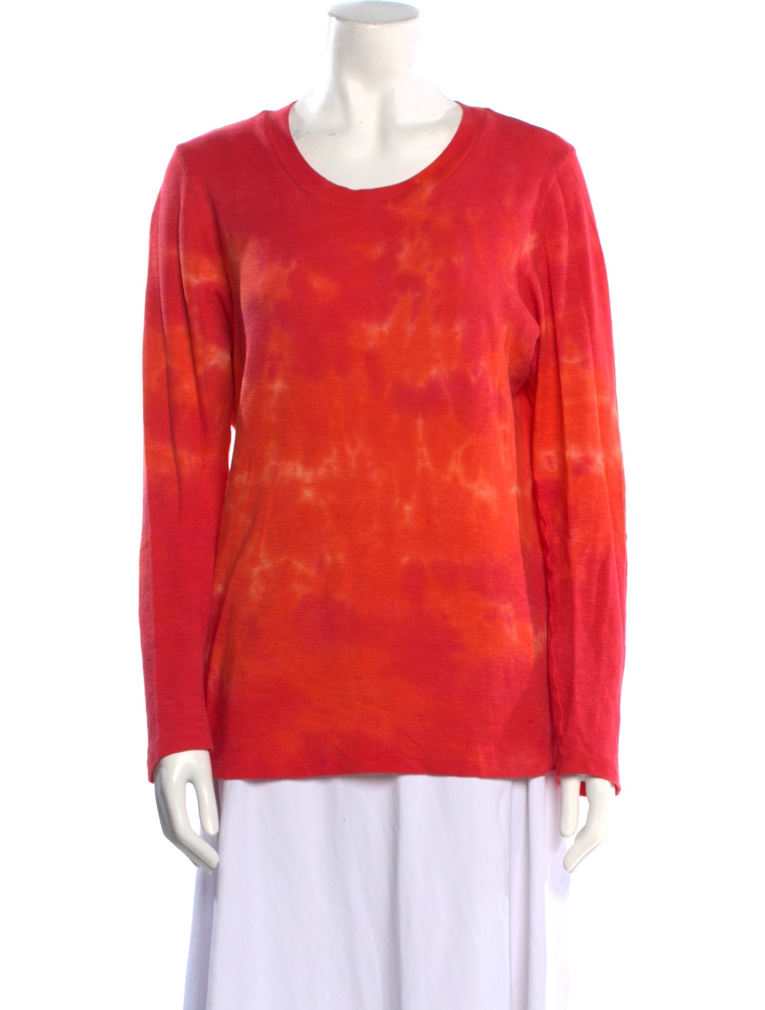 La Detresse Tie-Dye Print Scoop Neck Sweatshirt