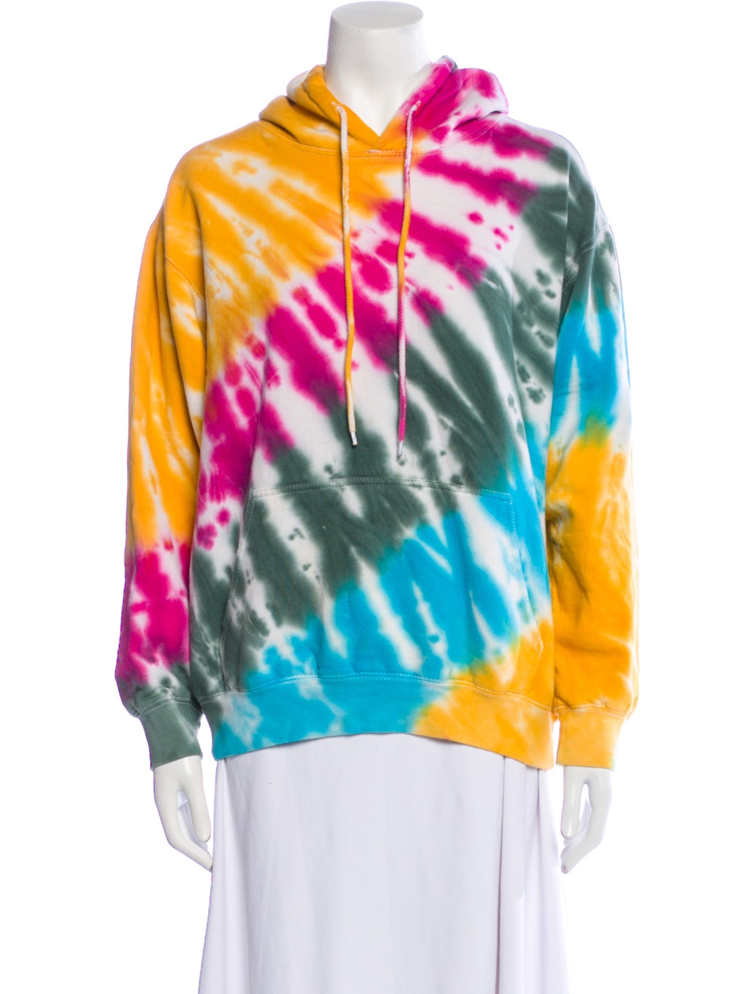 La Detresse Tie-Dye Print V-Neck Sweatshirt