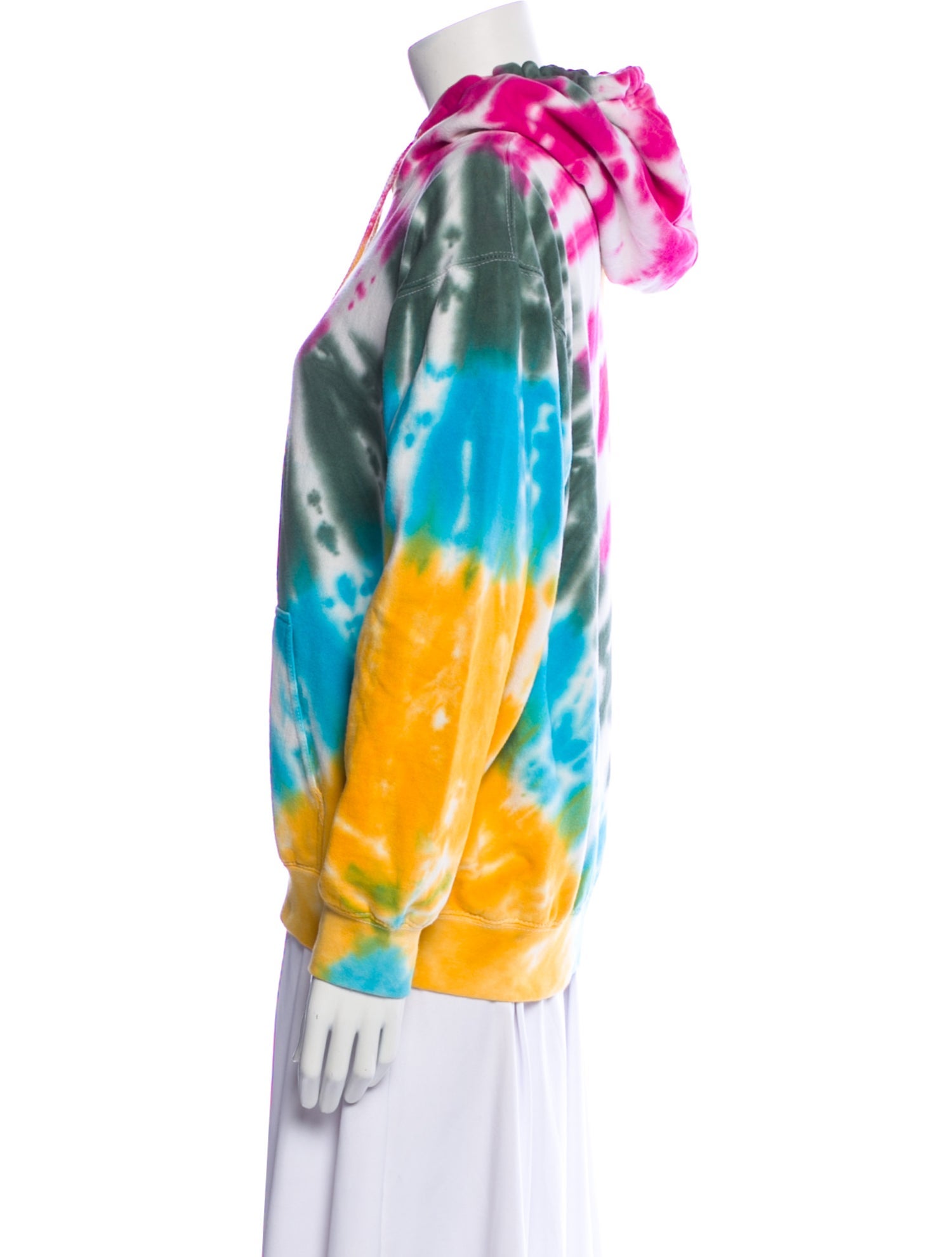 La Detresse Tie-Dye Print V-Neck Sweatshirt