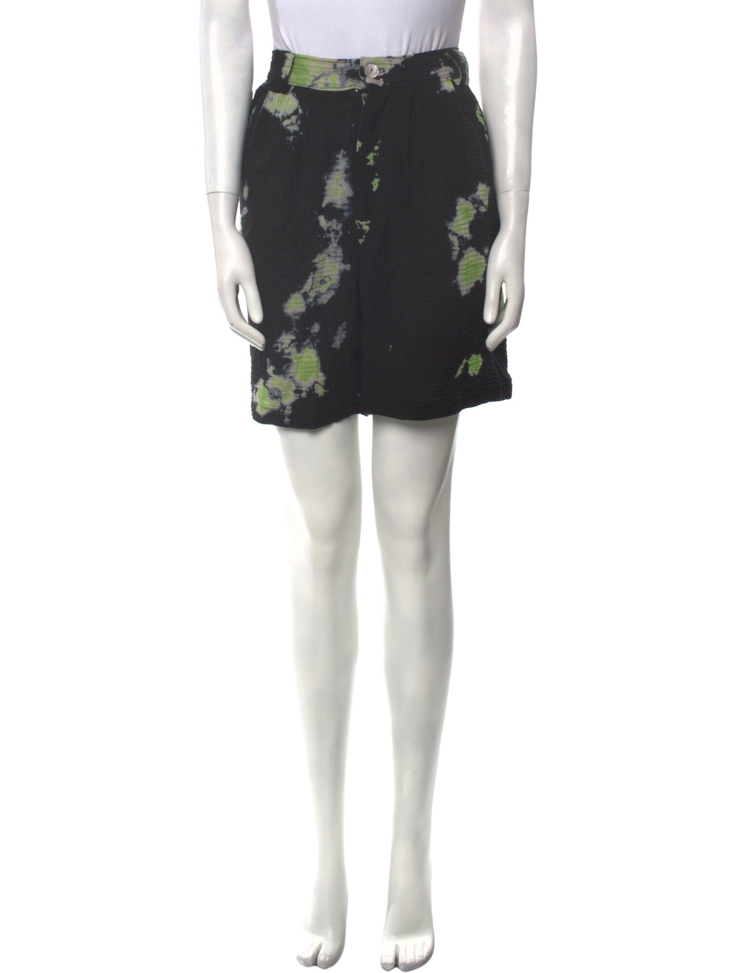 La Detresse Tie-Dye Print Mini Shorts