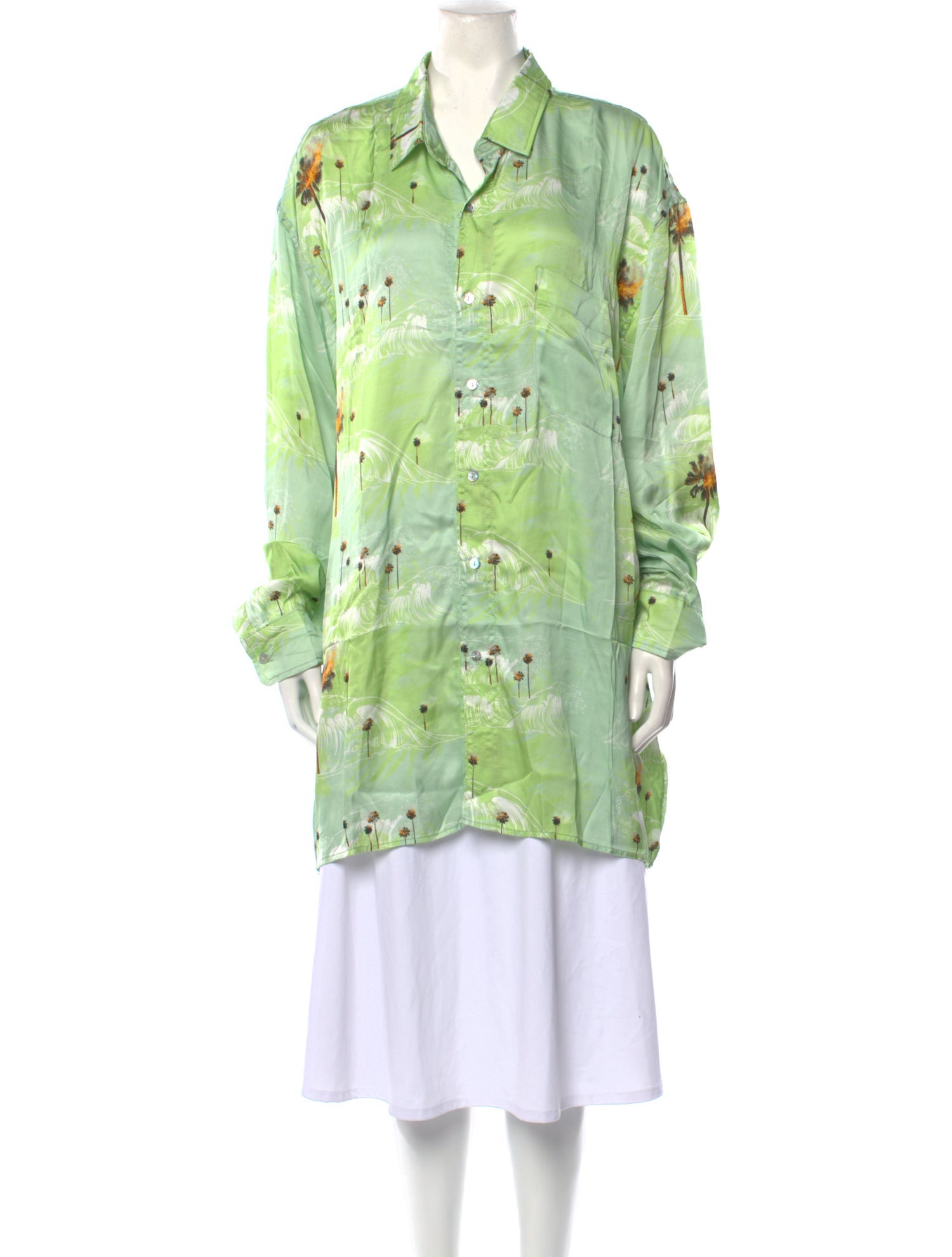 La Detresse Floral Print Long Sleeve Tunic