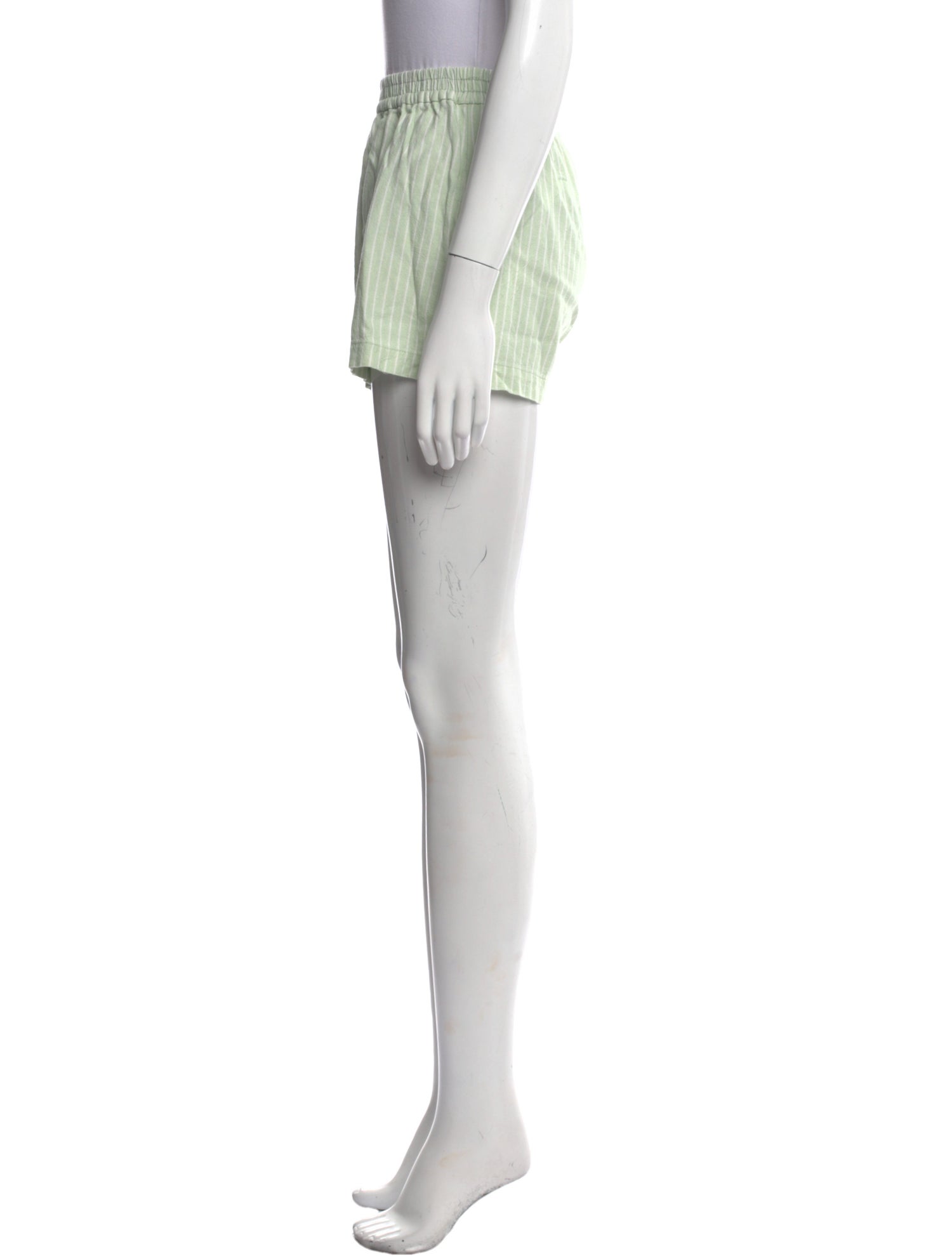 La Detresse Striped Mini Shorts