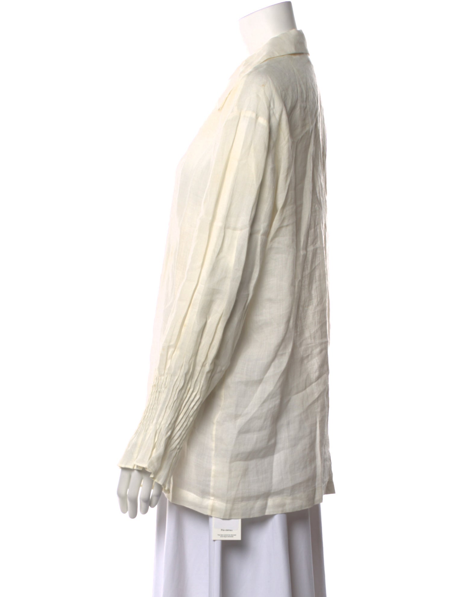 La Detresse Linen Long Sleeve Button-Up Top