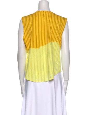 La Detresse Striped Crew Neck Top