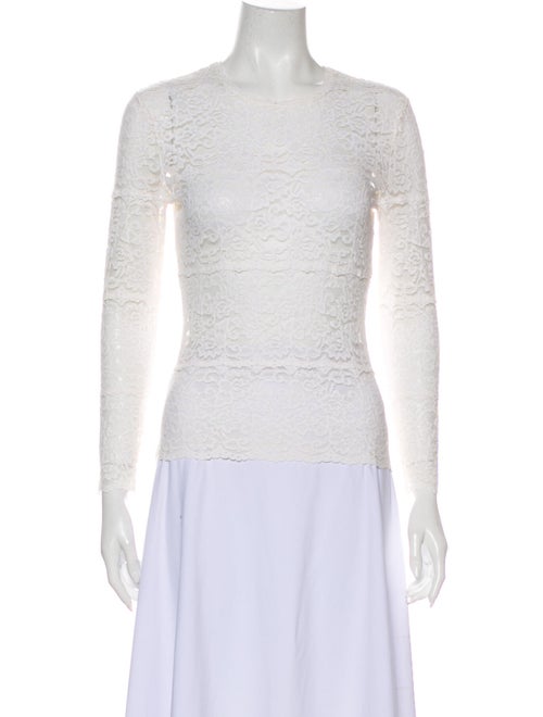 Lover Crew Neck Long Sleeve Top White