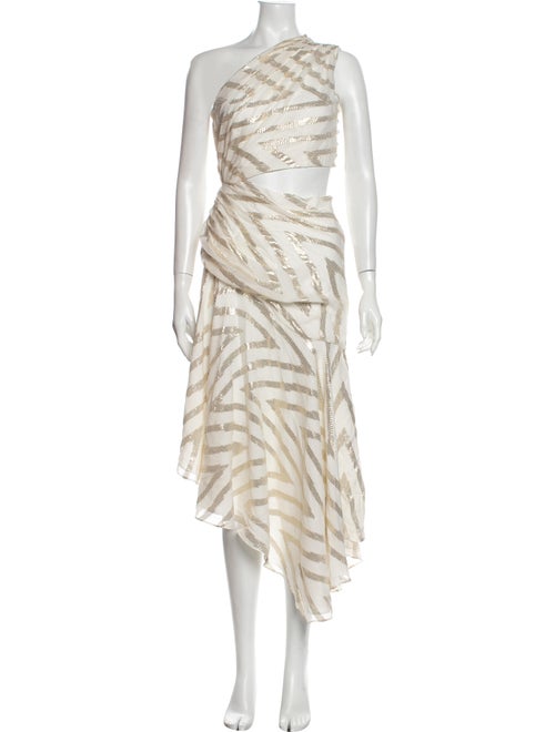 Lover Printed Long Dress Gold