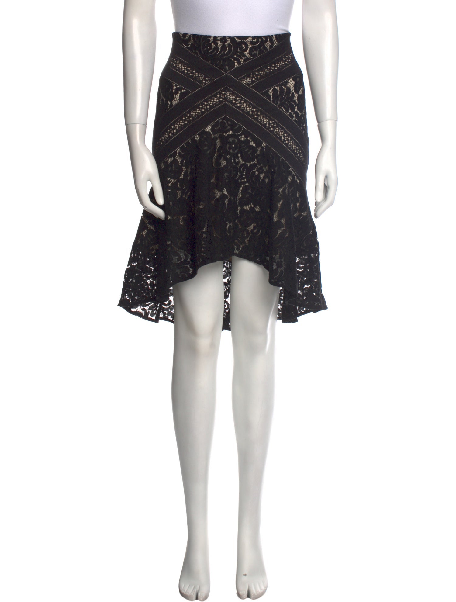 Lover Lace Pattern Knee-Length Skirt