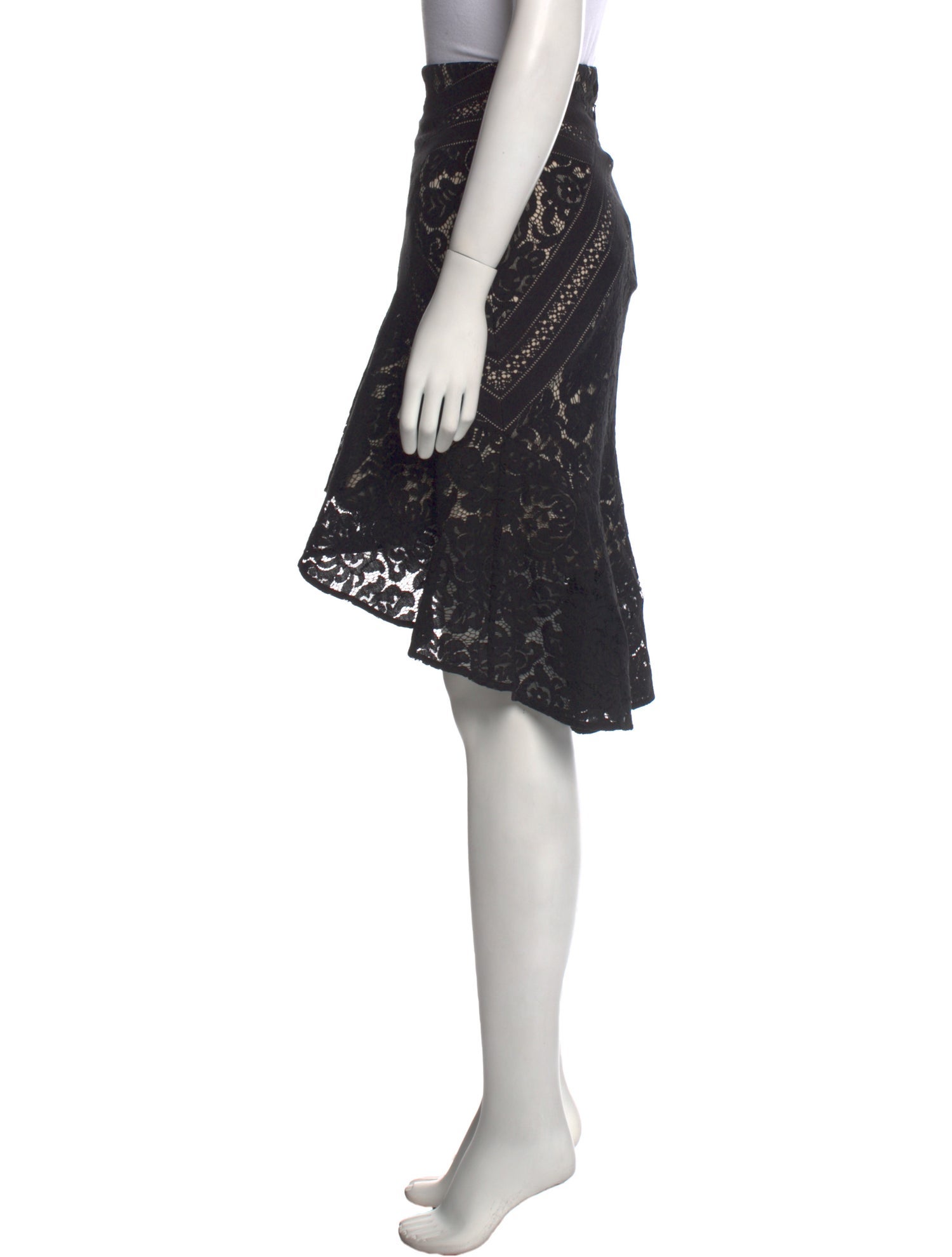 Lover Lace Pattern Knee-Length Skirt