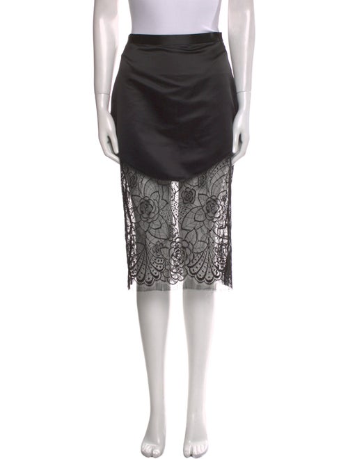 Lover Lace Trim Embellishment Knee-Length Skirt