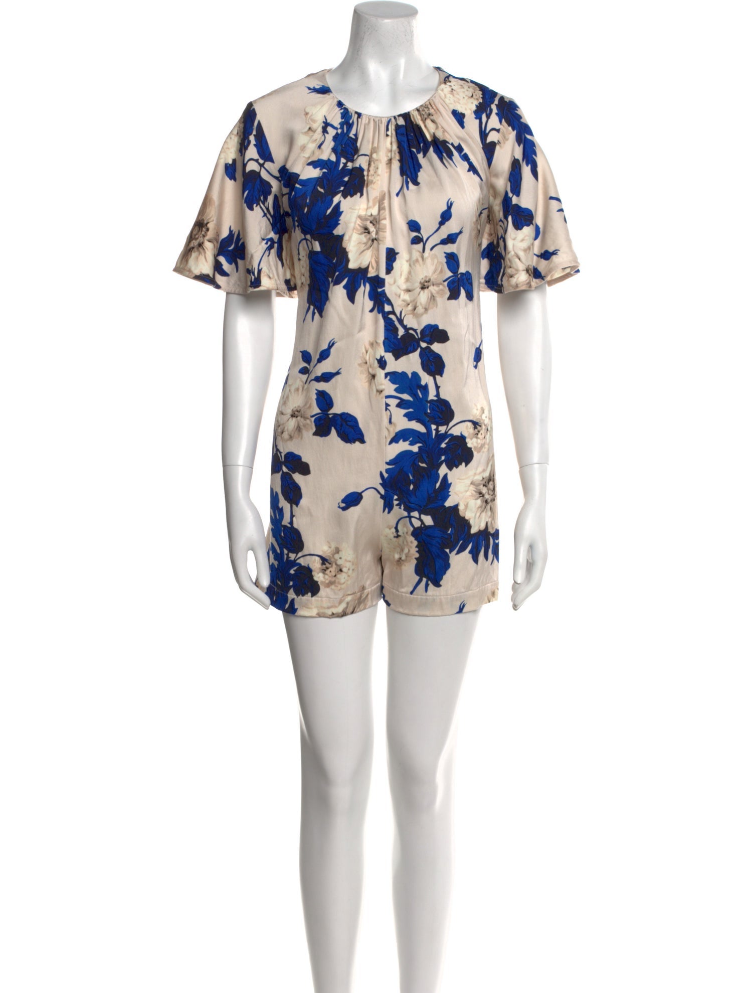 Lover Floral Print Scoop Neck Romper