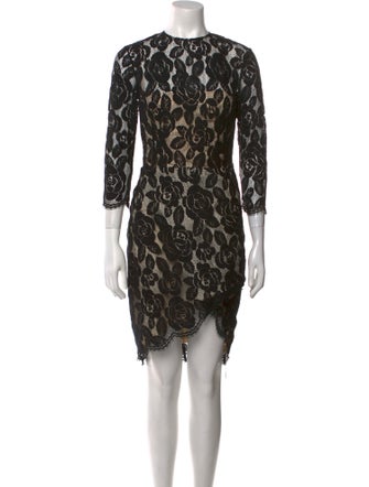 Lover Lace Pattern Knee-Length Dress