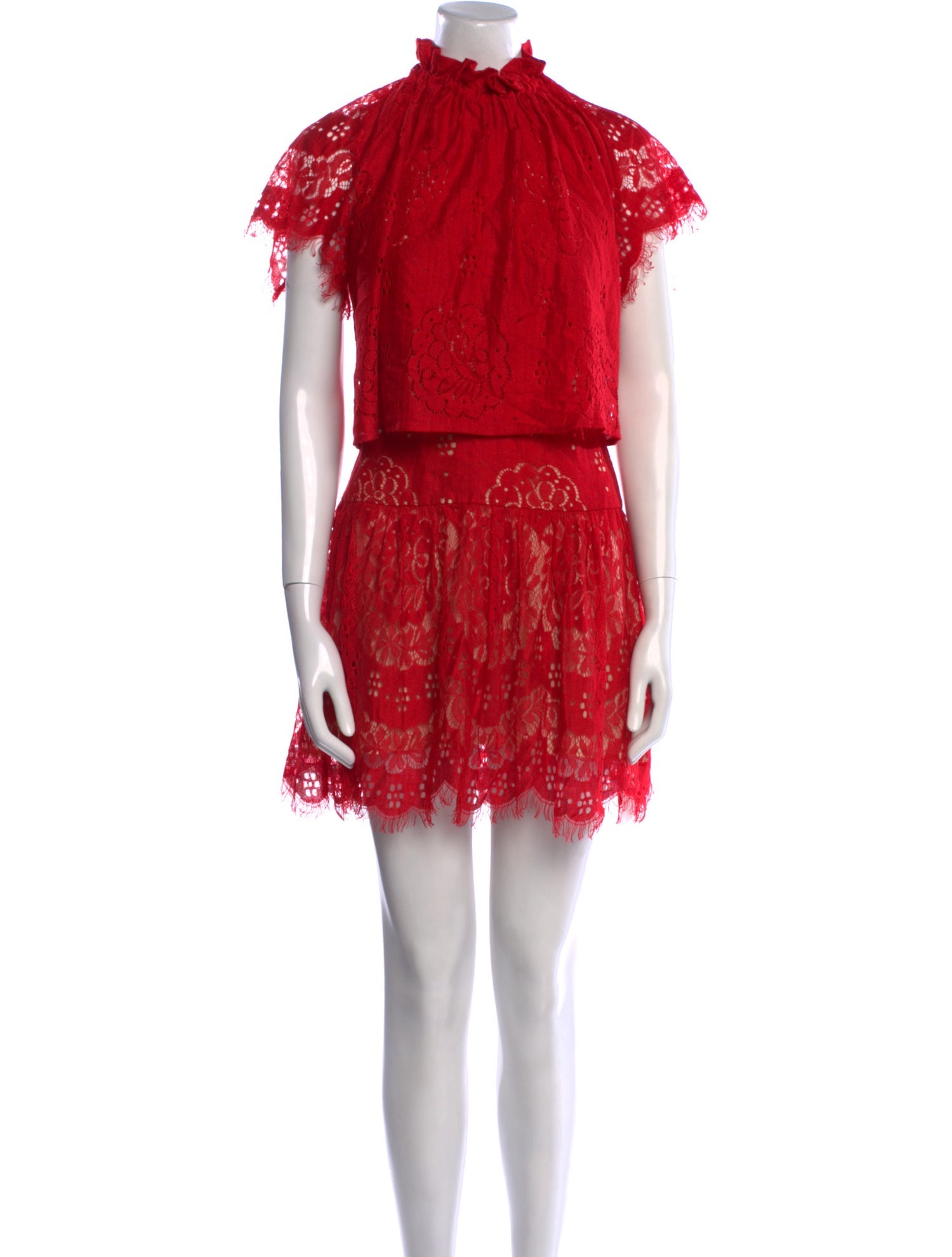 Lover Lace Pattern Mini Dress