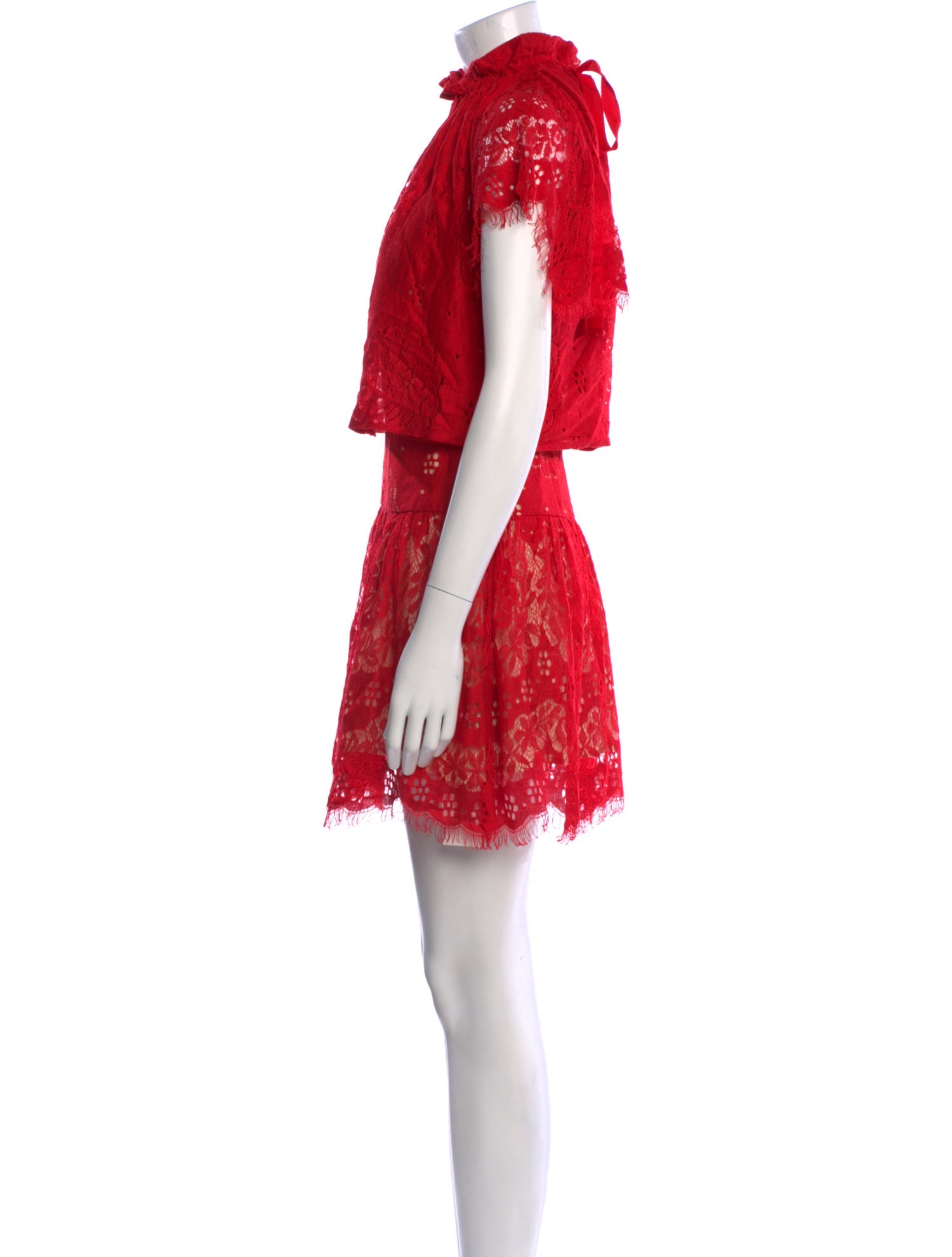 Lover Lace Pattern Mini Dress