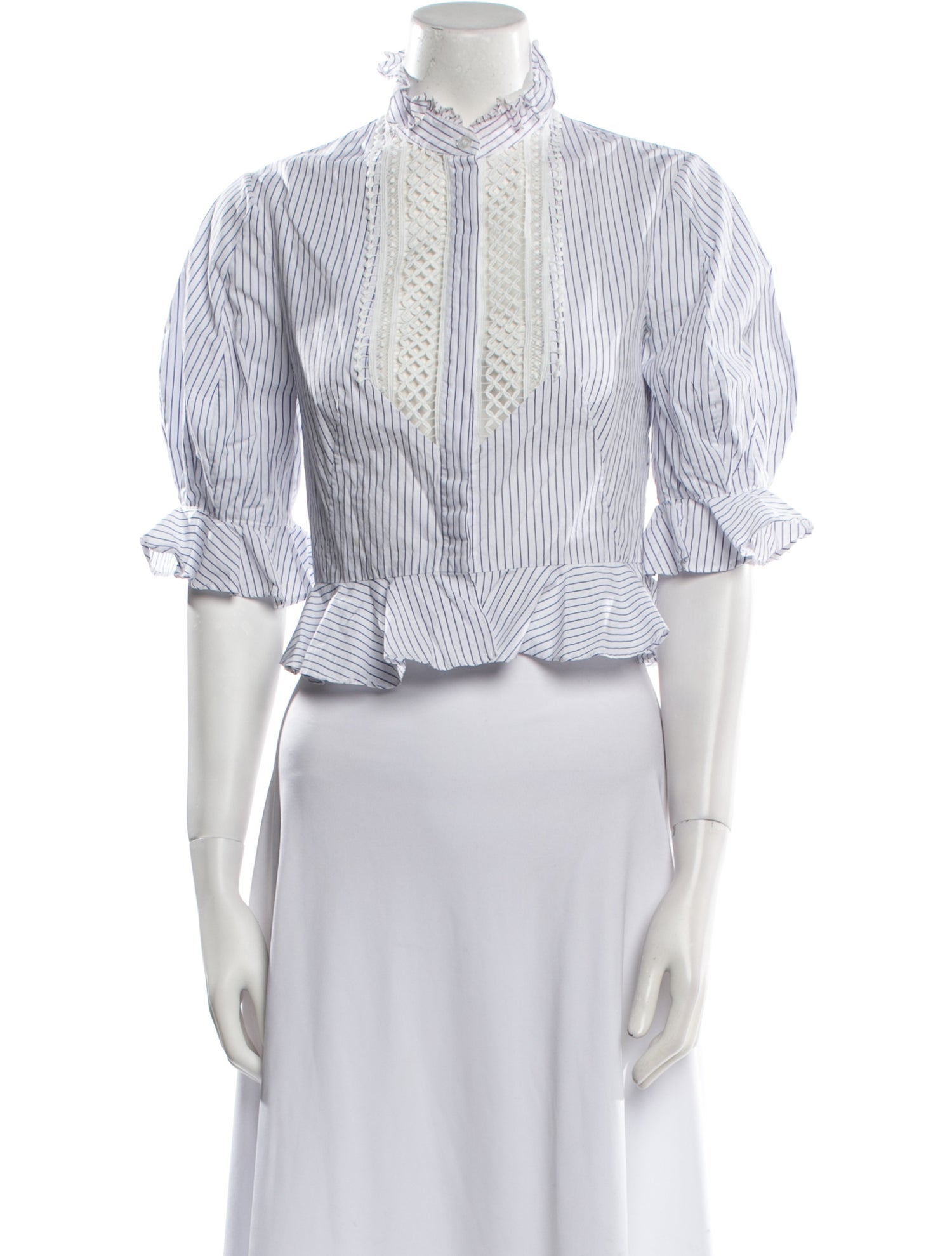 Lover Striped Mock Neck Crop Top