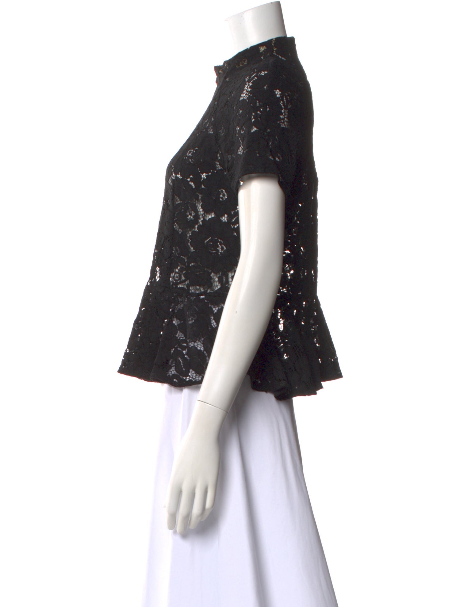 Lover Nylon Lace Pattern Top