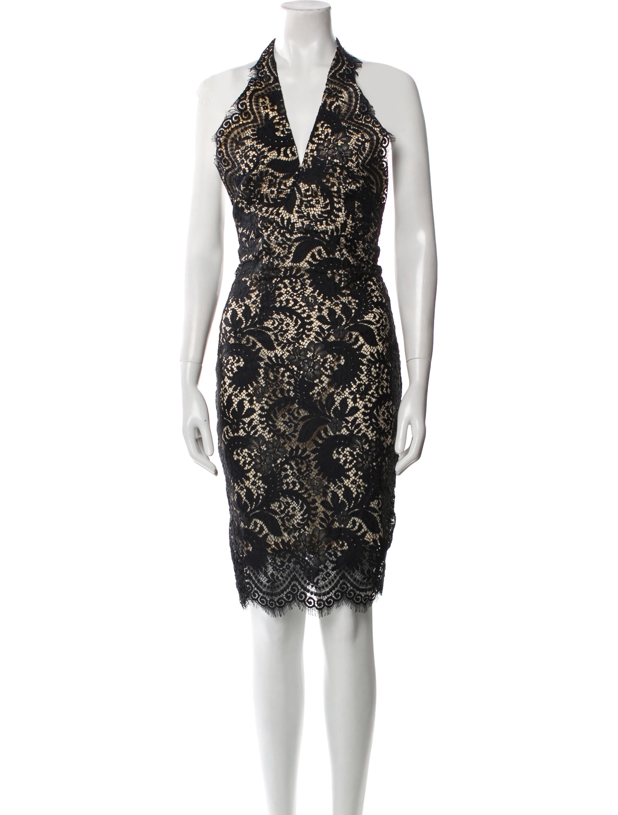 Lover Lace Pattern Midi Length Dress