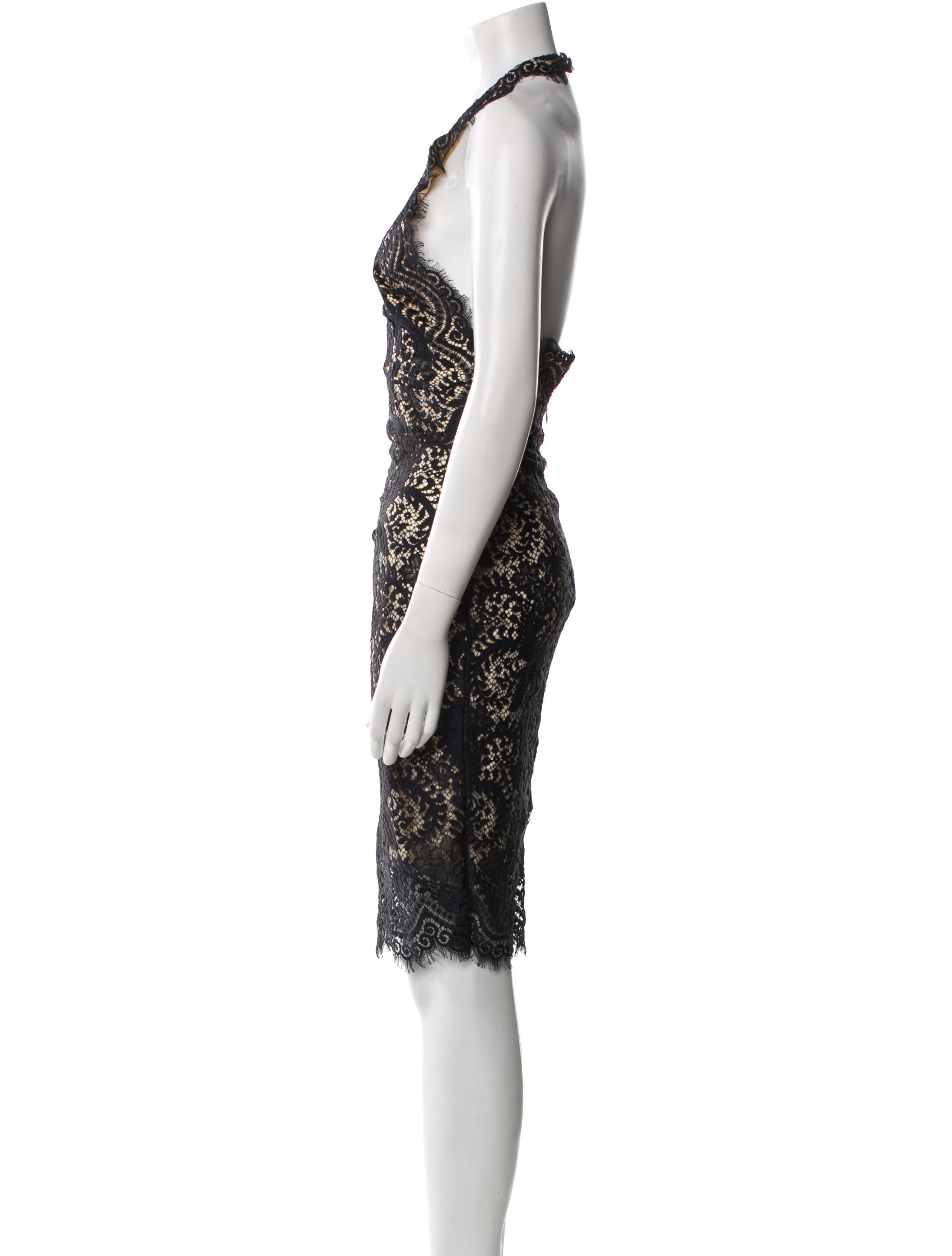 Lover Lace Pattern Midi Length Dress