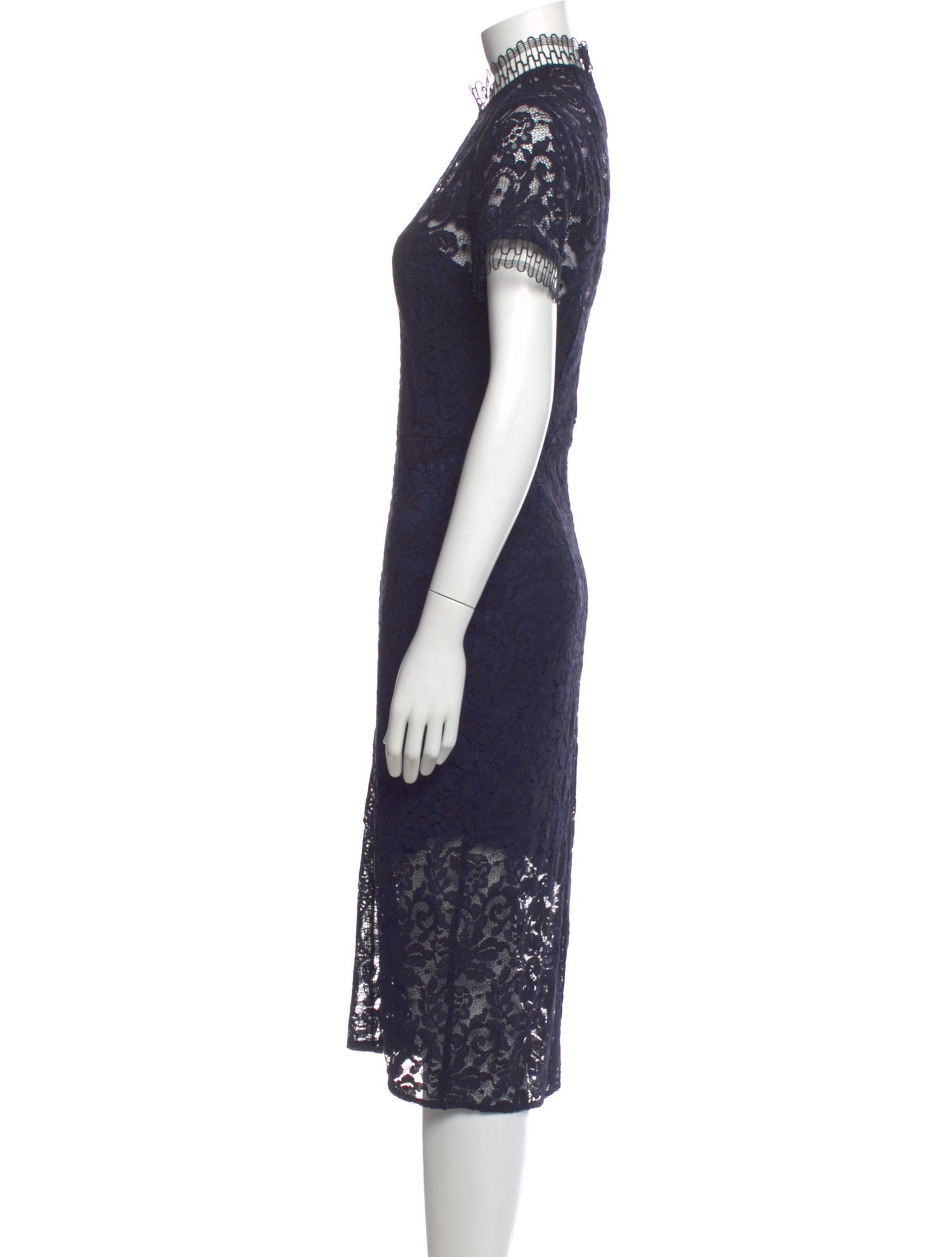 Lover Lace Pattern Knee-Length Dress