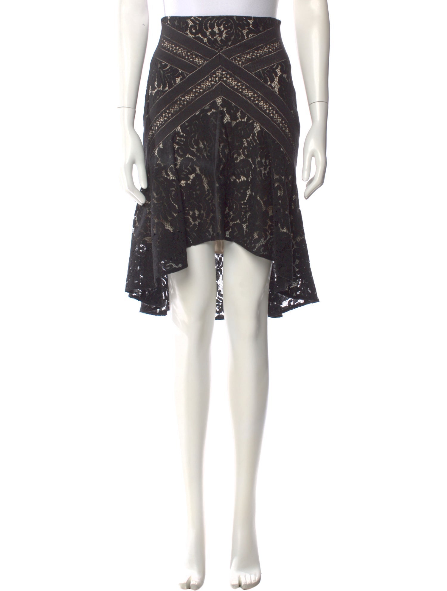 Lover Lace Pattern Knee-Length Skirt