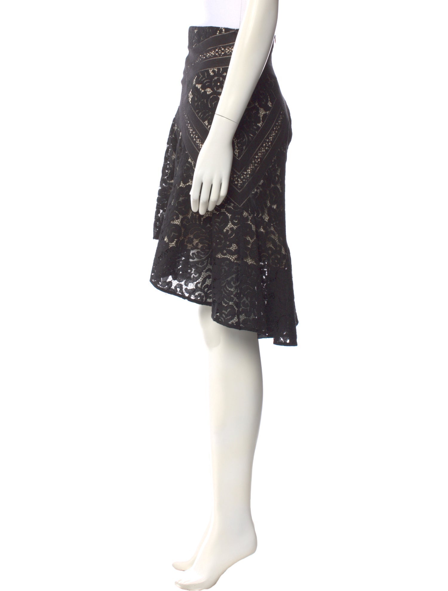 Lover Lace Pattern Knee-Length Skirt