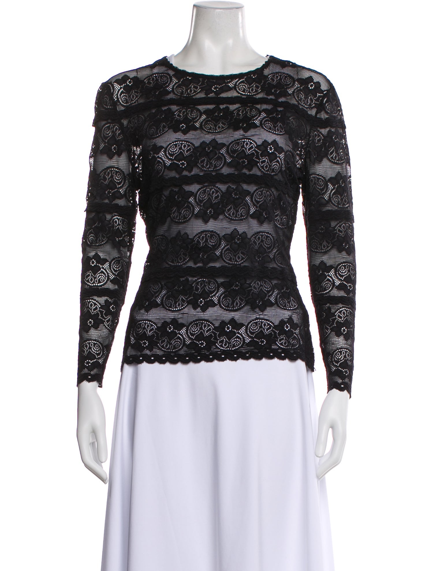Lover Nylon Lace Pattern Top