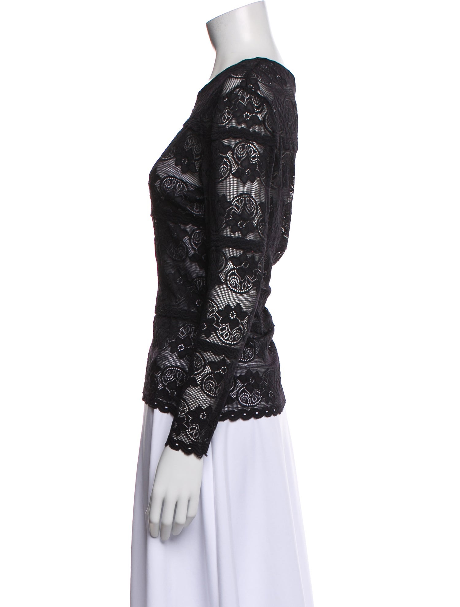Lover Nylon Lace Pattern Top