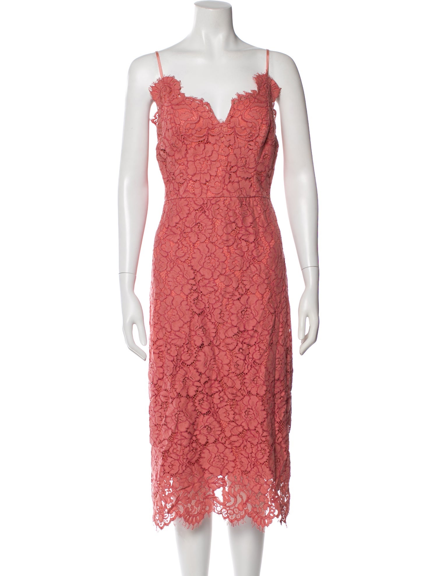 Lover Lace Pattern Midi Length Dress