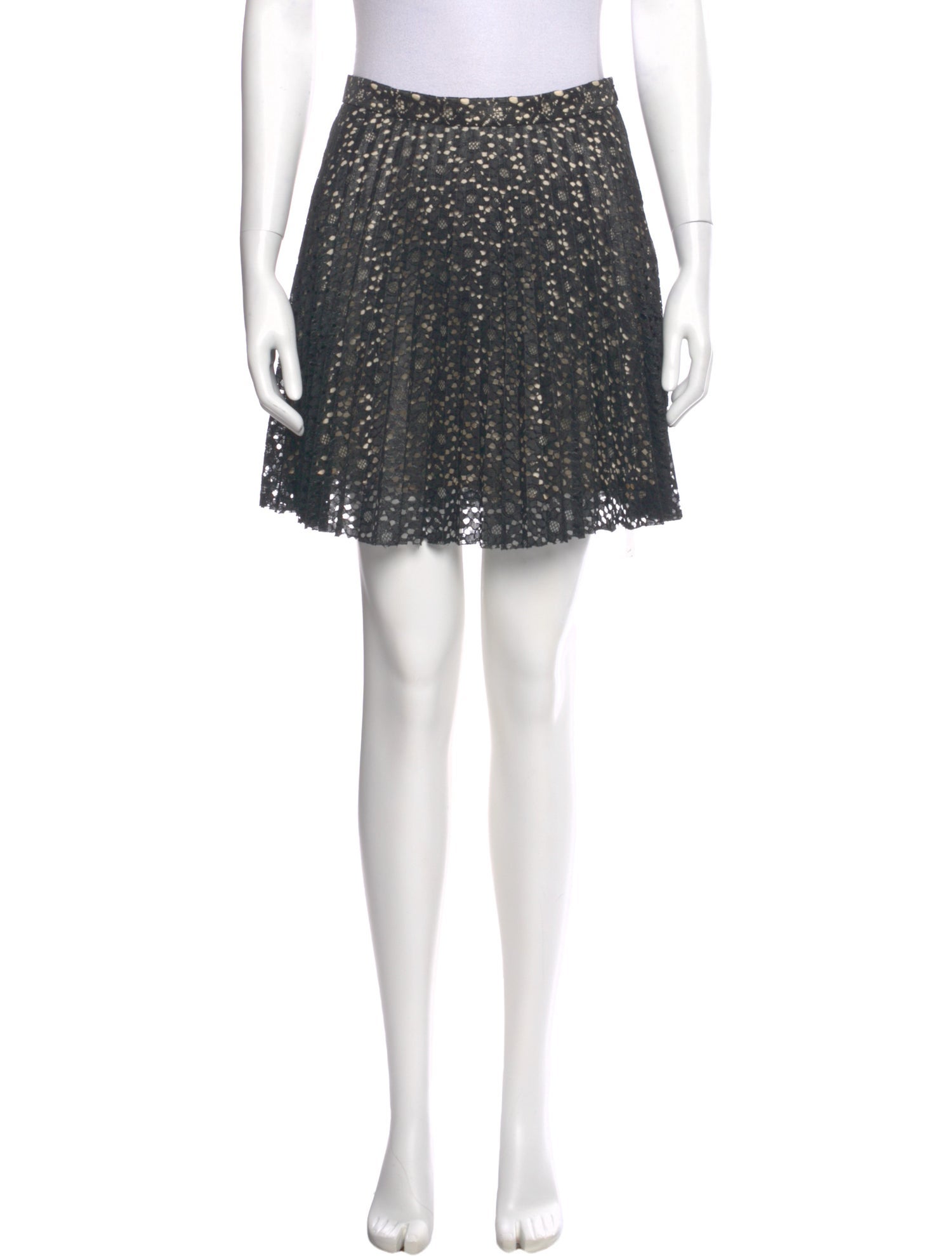 Lover Lace Pattern Mini Skirt
