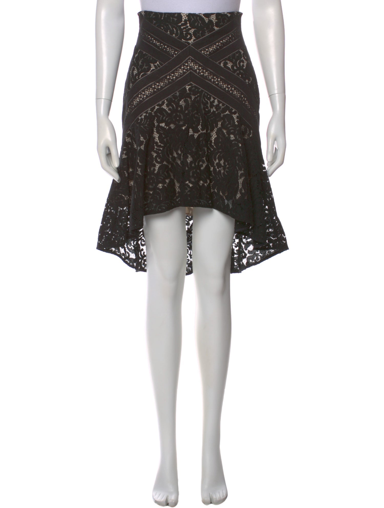 Lover Lace Pattern Knee-Length Skirt