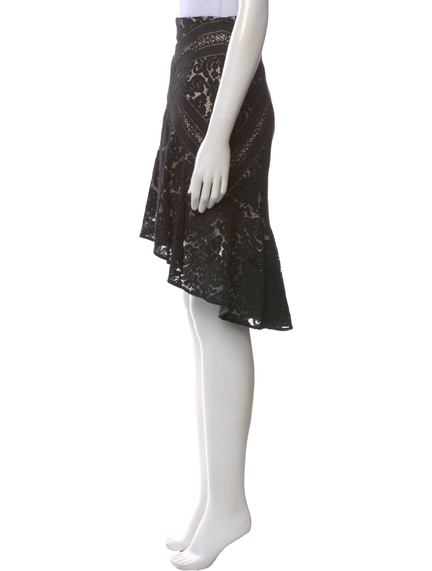 Lover Lace Pattern Knee-Length Skirt