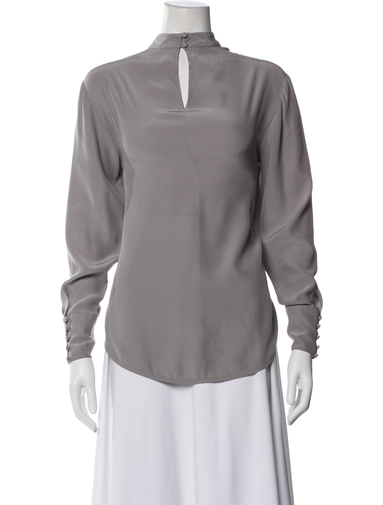 Lover Silk Mock Neck Blouse