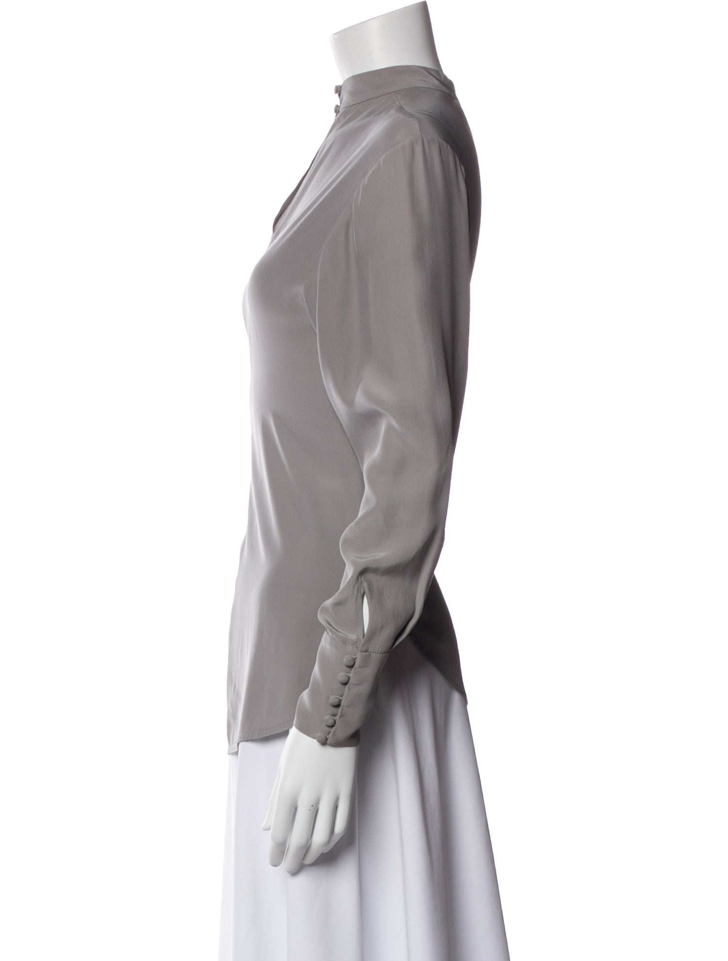 Lover Silk Mock Neck Blouse