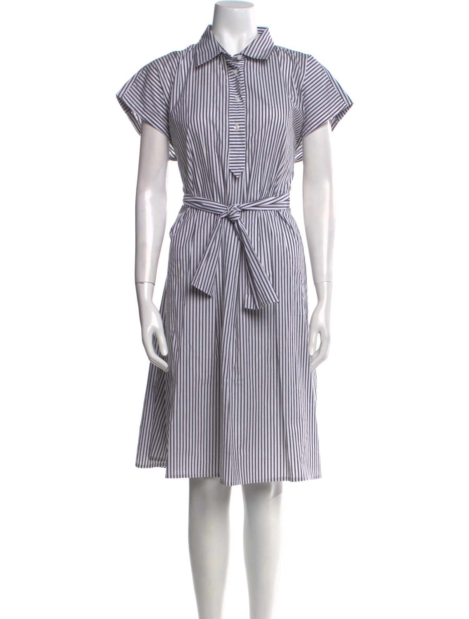 Lenora Striped Midi Length Dress