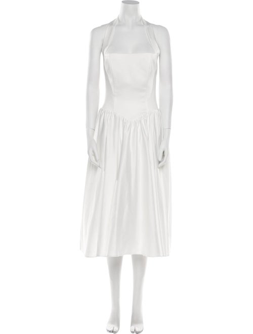 Leau Square Neckline Knee-Length Dress