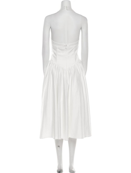 Leau Square Neckline Knee-Length Dress