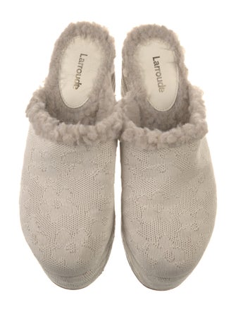 Larroude Fur Trim Mules