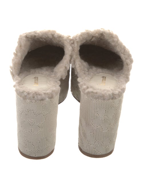 Larroude Fur Trim Mules