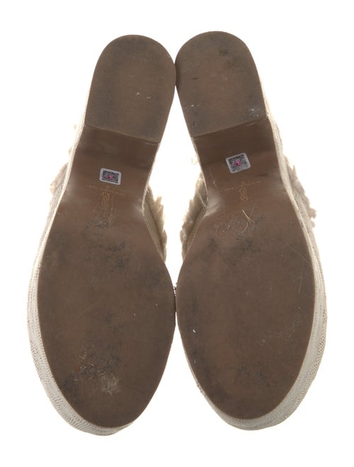 Larroude Fur Trim Mules