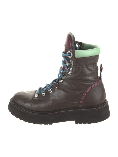 Larroude Leather Combat Boots