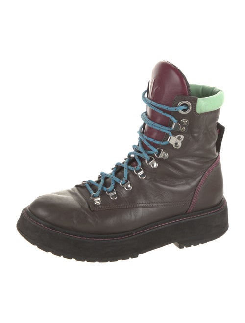 Larroude Leather Combat Boots