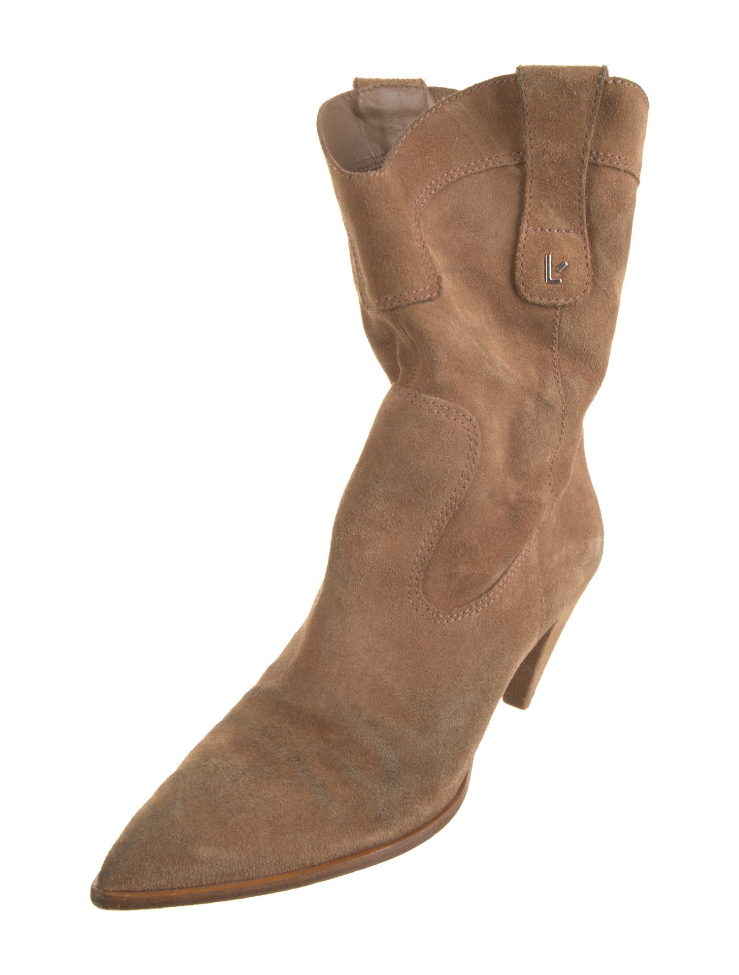 Larroude Suede Western Boots