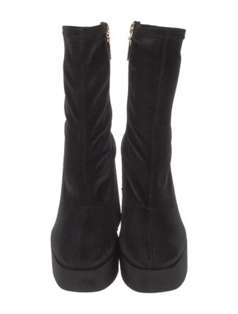 Larroude Leather Sock Boots