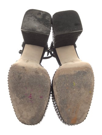 Larroude Suede Crystal Embellishments D'Orsay Pumps