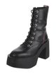 Larroude Leather Combat Boots