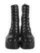 Larroude Leather Combat Boots
