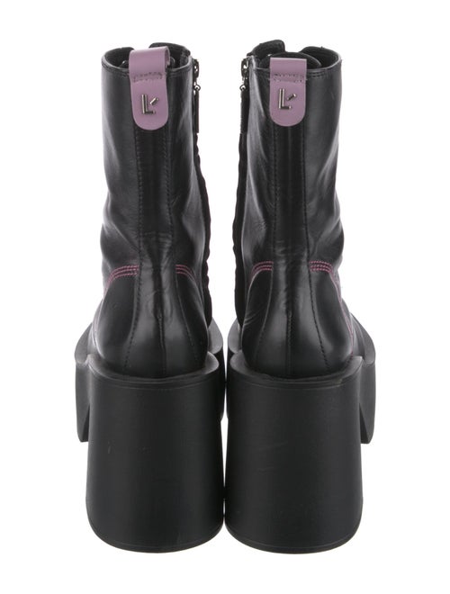 Larroude Leather Combat Boots