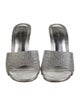 Larroude Leather Crystal Embellishments Slides