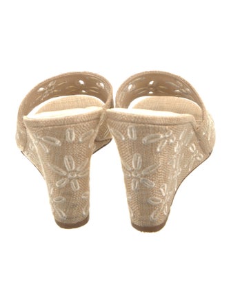 Larroude Embroidered Accent Slides