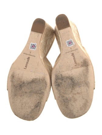 Larroude Embroidered Accent Slides