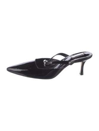 Larroude Patent Leather Mules